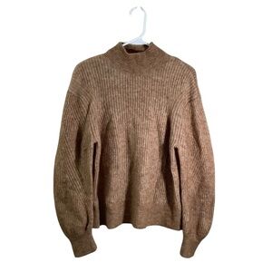 & Other Stories Wool/Mohair Chunky Knit Sweater High Neck